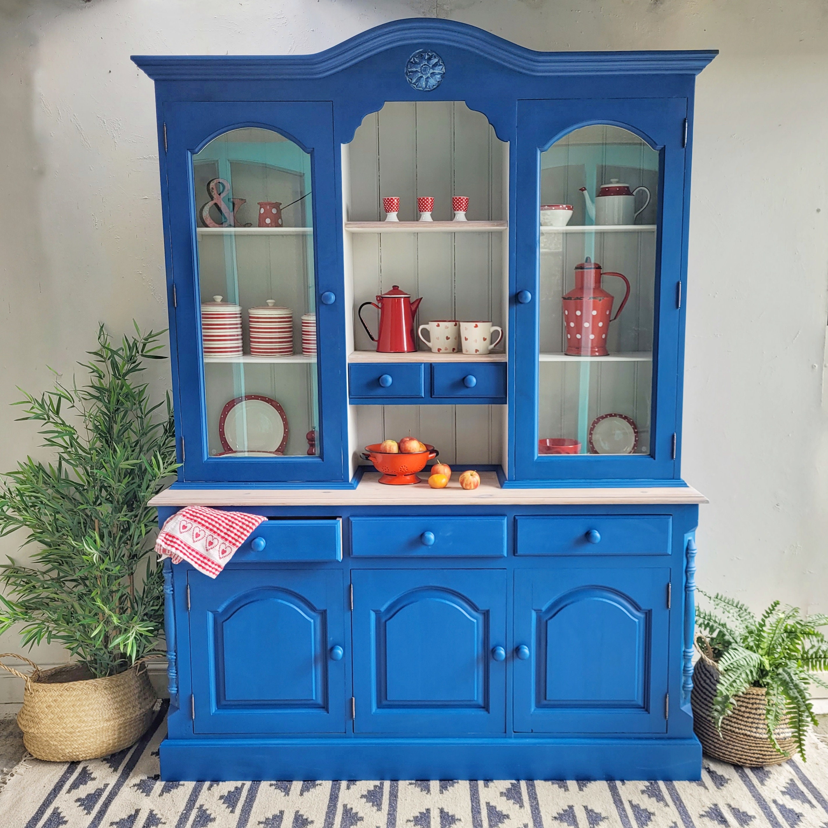 blue painted welsh dresser Available to Commission - Sold - - Pine Dresser - Kitchen Cabinet - Buffet Primavera Prom - Gorgeous x-handle-sku:daybreak-strapless-mini-dress-blk-23su5054 Shabby chic Color:Taupe Light