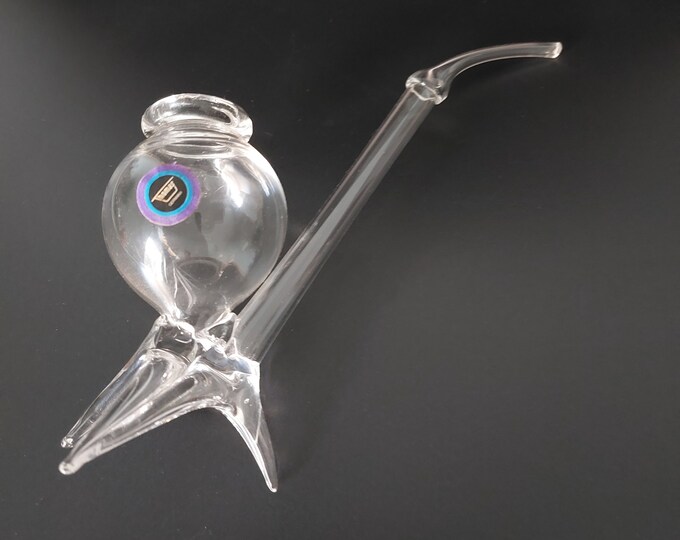 Cognac Pipe Mouthblown Premium Quality Pipe Vintage Glass Pipe Thomas