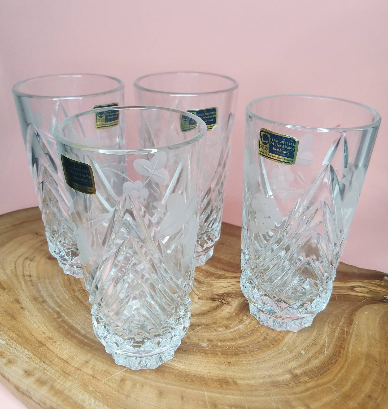 King Crystal Highball Drinking Glasses tall Glass Cups lead - Temu