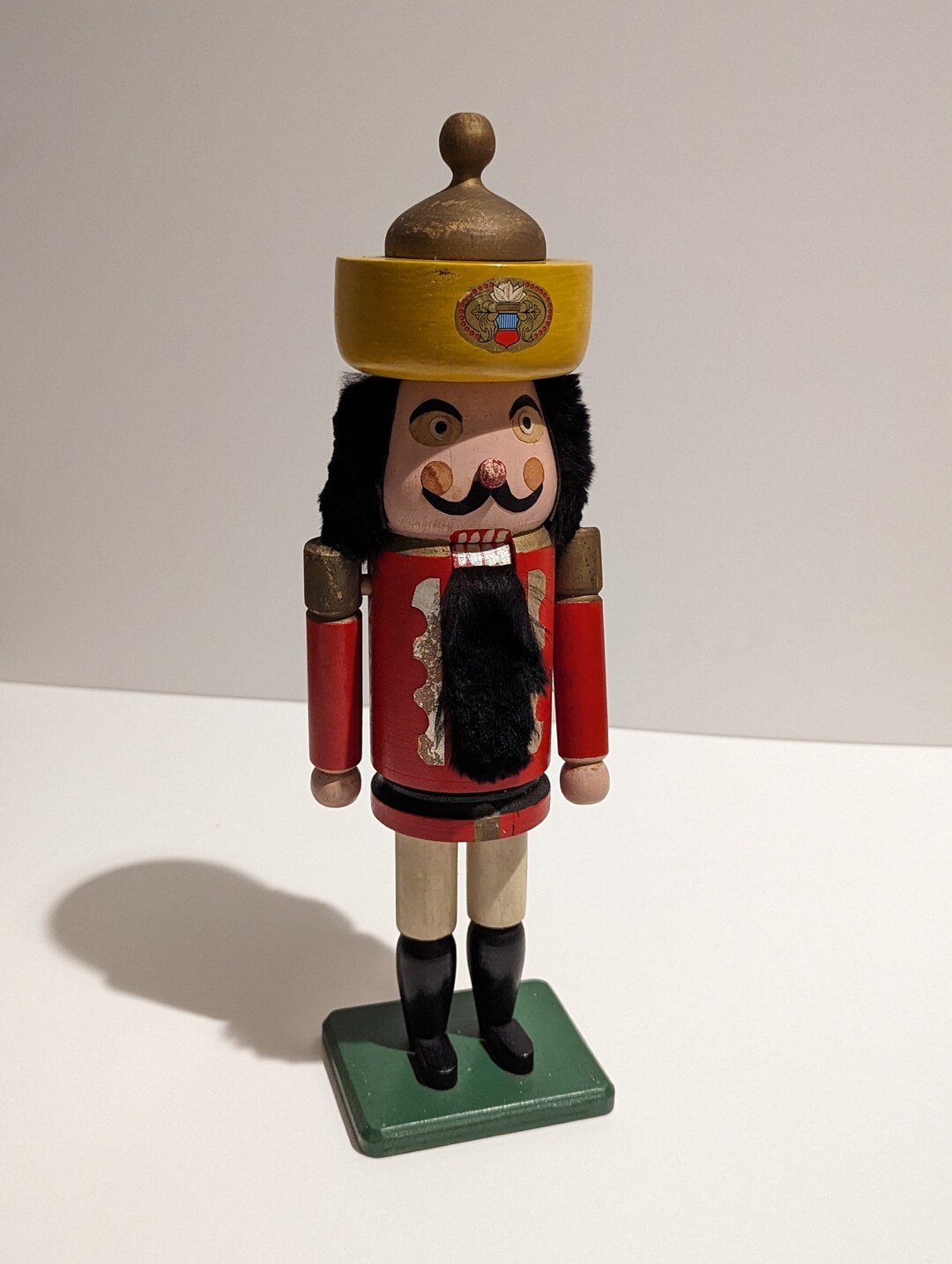 Vintage German Nutcracker Soldier Large Wooden German Etsy