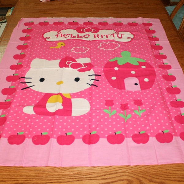 Hello Kitty Cupcake Quilting Panel 36x42" Cotton Fabric, Pink Green Yellow White Black, by Sanrio Co., CP45074. So cute for your little one.