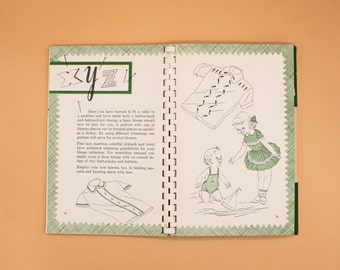 Vintage Sewing Book, ABC's of White Magic Sewing Book Vol. 1, Six Sewing Projects including Patterns, 1951, 73 Pgs, Preowned Good Condition