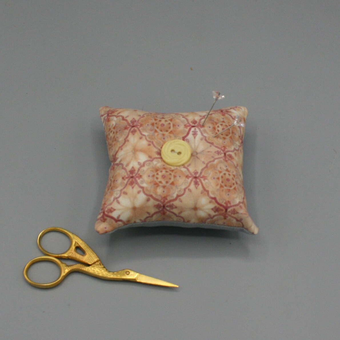 Large Sewing Basket Box Vintage Upcycle 10x10x7.5 Pink Orange Etsy