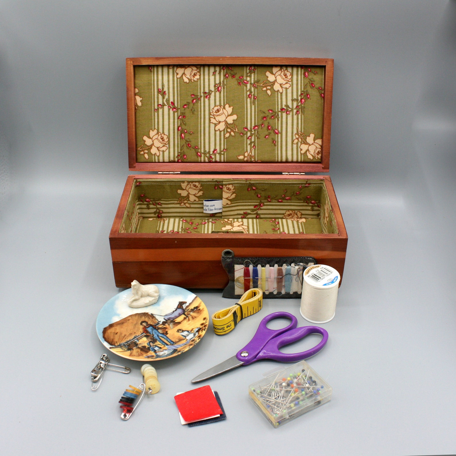 Sewing Kit Tool Box 9x5x3 Vintage Upcycled Compact Etsy