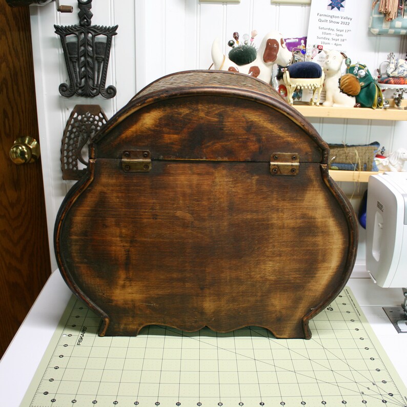 Large Sewing Treasure Chest Basket Box Upcycle 16x10x14.5 Etsy