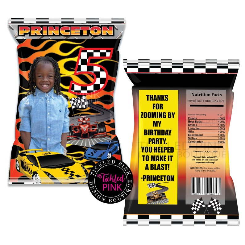Race Car.Hot Wheels Chips Bags Digital File Only.