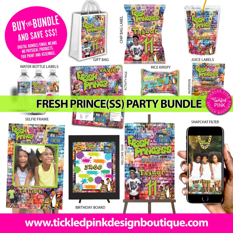 Fresh Prince Party Backdrop Banner. Fresh Princess Party Etsy