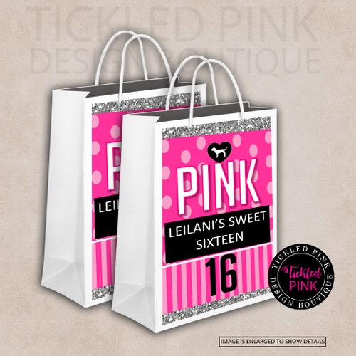 Victoria Secret Pink Party Gift Bag/favor Bag Labels. VS Pink Etsy