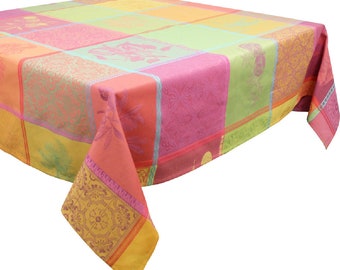 Hochwertiger gewebter Jacquard-Baumwollstoff "Mille Tutti Frutti Smoothie" der Firma Garnier-Thiebaut, Meterware, 180 cm br., Preis je 50 cm