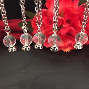 Fortune Tellers Crystal Ball Charm Necklace