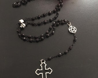 Gothic Pagan Rosary Style Necklace