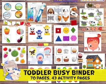 Kleinkind Lernmappe. Lernaktivitäten für Kleinkinder. Pre-k Lernen Passende Arbeitsblätter. Beschäftigtes Buch ,Kindergarten. Kleinkind Spaß Aktivitäten