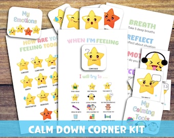 Calm Down Corner Kit Printable, Self-Regulation Zones Bundle, Emotional Regulation Tools for Kids  Autism Visual Aid, ASD Tools, ADHD (PDF)