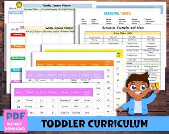 Toddler Curriculum. Toddler and Infant Lesson Planner.  Weekly themes activity planner. Weekly Lesson Planner for Preschooler. Pre-k