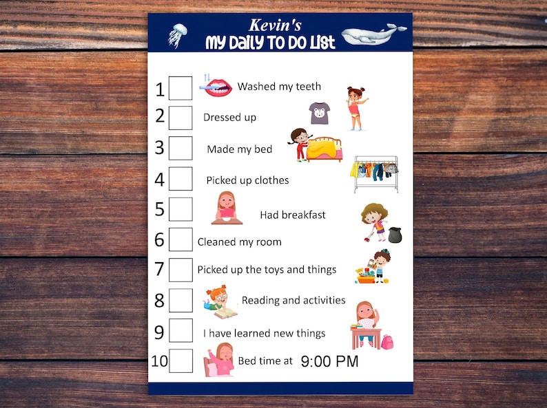Editable Kids Daily Routine Checklist. Morning Routine, Kids Bedtime Routine. School Checklist Schedule Printable. For Boys and Girls. image 4