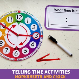 Time Telling Activities. Learning Time, Printable Clock, What Time Is It, Preschool Printable, Toddler Activity Printable, Montessori Time