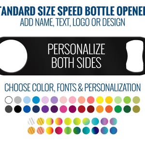 Personalized Bottle Opener With Name, Text, Design or Logo Professional Bar Blade Speed Opener Gift for Bartender Beer Opener for Bar Staff