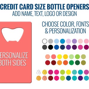 Personalized Credit Card Bottle Opener With Name, Text, Design or Logo Gift for Bartender Speed Opener Bar Blade Flat Beer Bottle Opener