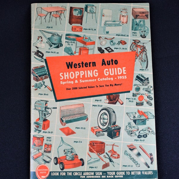 1955 Western Auto Shopping Guide Spring and Summer