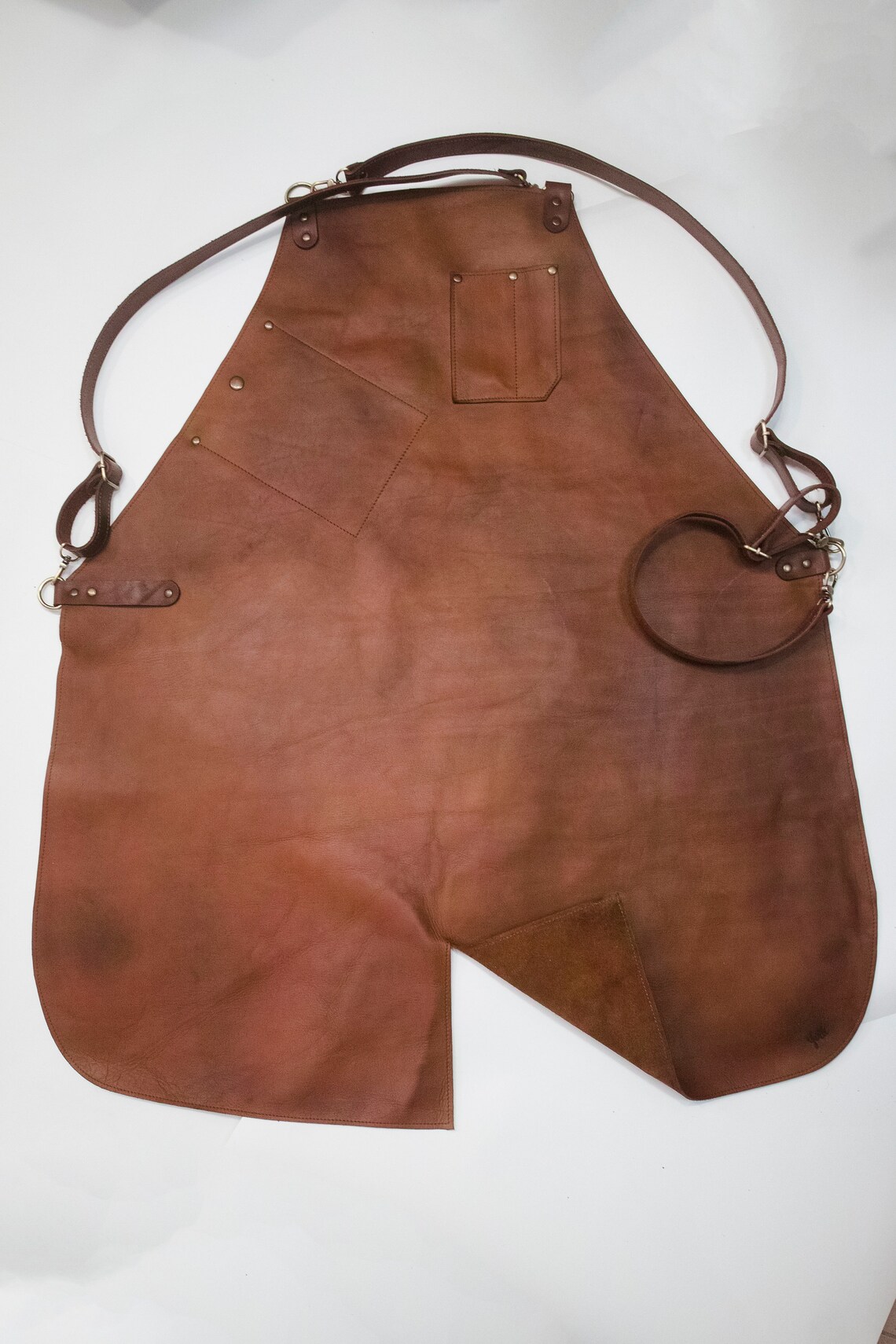 Split leg leather apron with free engraving Etsy