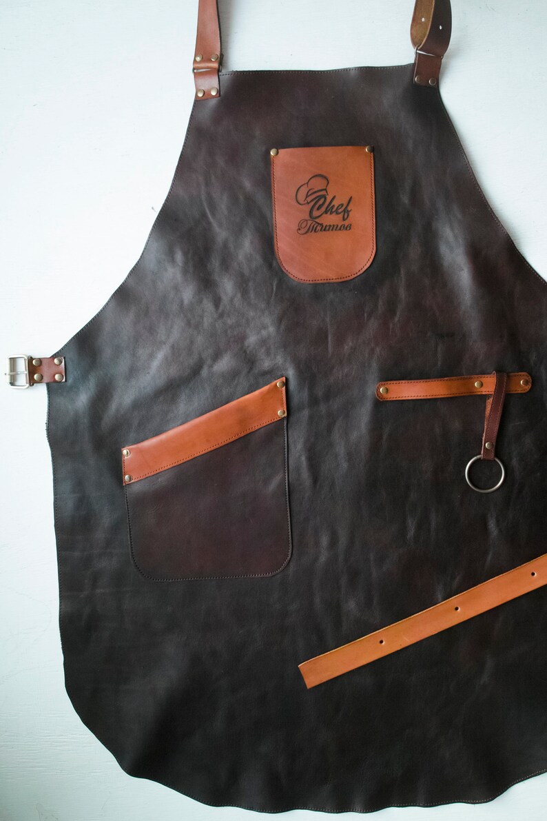 Personalized leather apron for blacksmith with free engraving | Etsy