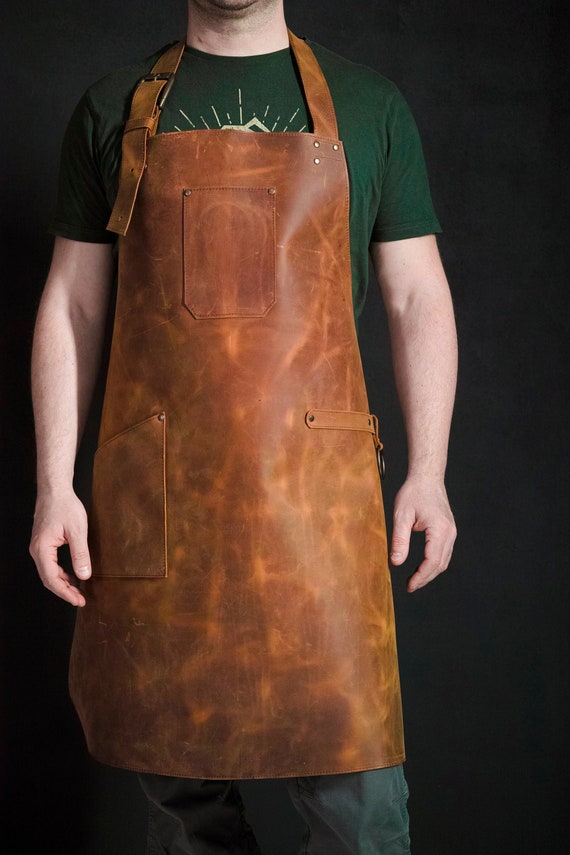 Personalized Leather Сraft apron for blacksmith butcher apron Etsy