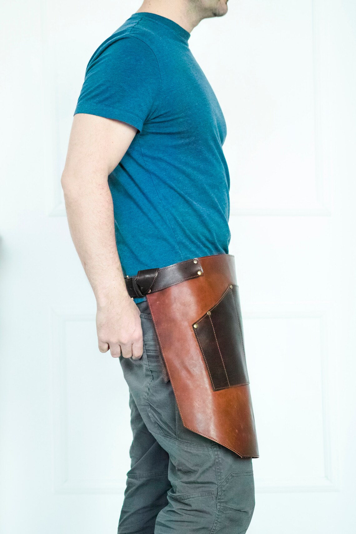 Personalized leather waist apron Etsy