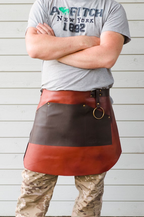 Personalized leather waist apron Etsy