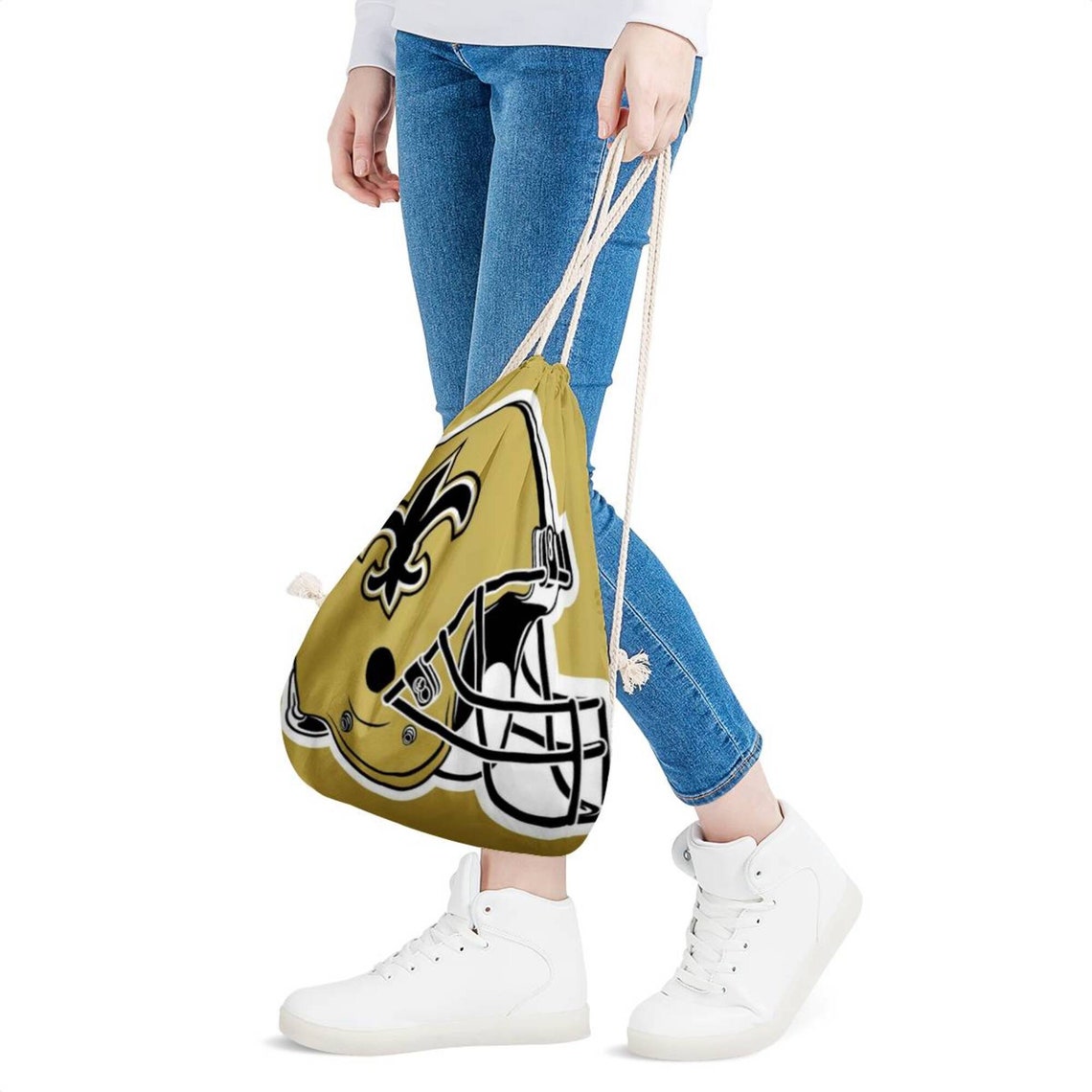New Orleans Saints Fans Backpack Tote Bag Custom Bag Print Etsy