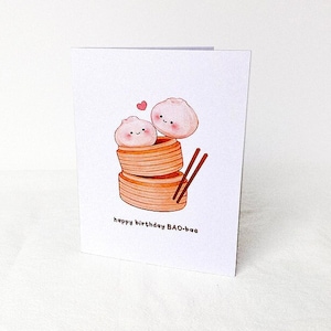 Carte d’anniversaire Bao | Carte de vœux Punny, Couples, Amitié
