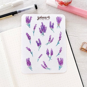 Lavendelblüten Stickerbogen | Florals, Lila Sticker
