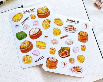 Dim Sum Sticker Sheet | Asian Food, Cute Stickers, Realistic Food Sticker