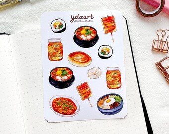 korean food sticker etsy