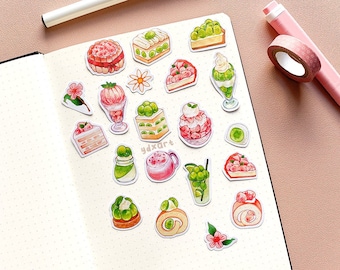 Grape and Peach Desserts Washi Stickers | Sweets, Planner Decoration, Stationery