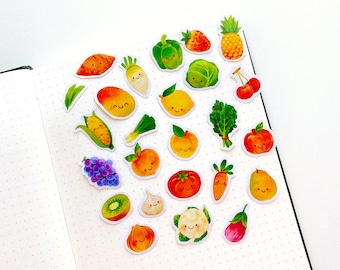 Farmer's Market Washi Stickers | Fruits and Vegetables, Colourful, Vibrant
