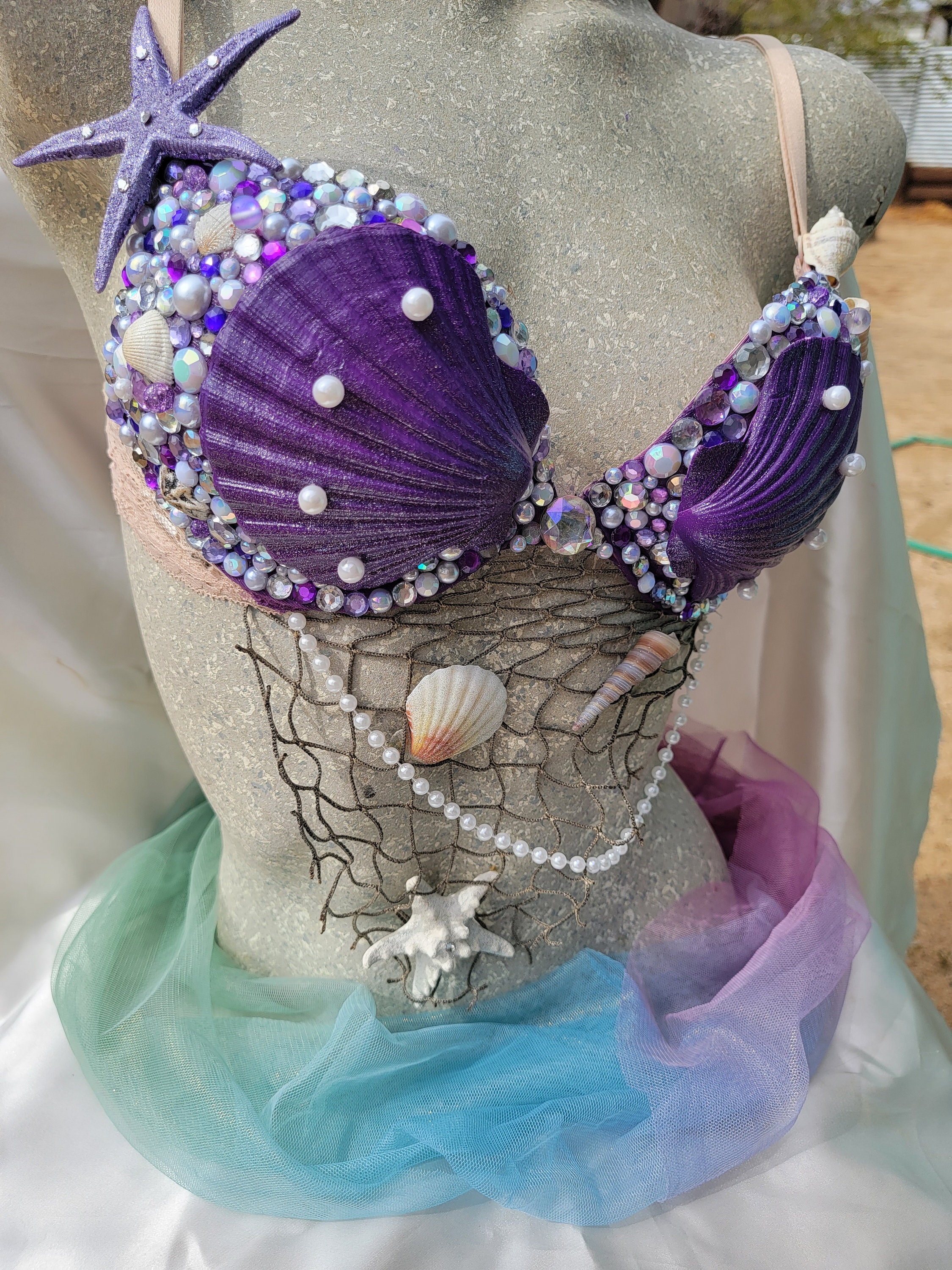 【threetimes】24fw Ariel dress P180 Little Mermaid Aqua Custom gown princess Ariel teal