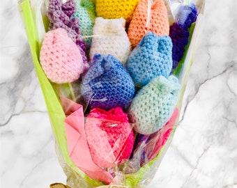 Customizable Crochet 9 Tulip Bouquet
