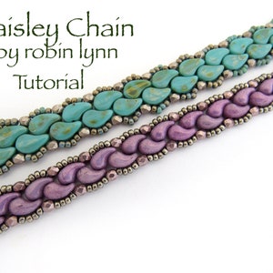 Paisley Chain Beadweaving Tutorial by Robin L Demarse