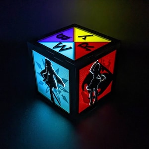 RWBY rotating lightbox lantern - Ruby Weiss Blake Yang anime light