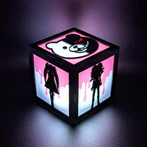 Boîte lumineuse nocturne lanterne LED Danganronpa - Trigger Happy Havoc, personnage personnalisé Monokuma Kyoko Celestia Byakuya Aoi Toko Leon Junko Enoshima