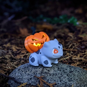 Pumpkin Spooky Halloween Pumpkasaur LED tea light holder jack-o'lantern image 2