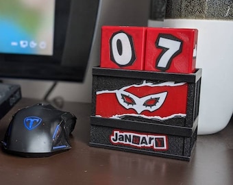 Persona 5 desk calendar - interchangeable character panels planner agenda