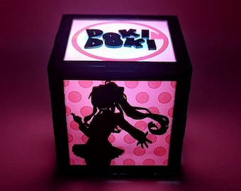 Doki Doki Literature Club LED lantern night light box - DDLC Monika Yuri Natsuki Sayori