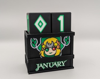 Hades 2 desk calendar - interchangeable character panels planner agenda chibi Melinoe Hecate Nemesis Moros Icarus Dora Eris Arachne Apollo