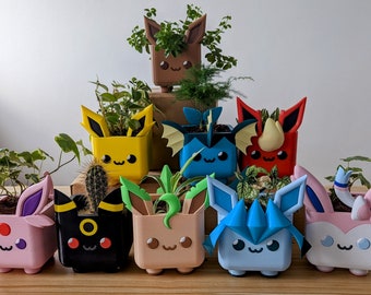 Eeveelution planter - pot succulent houseplant chibi