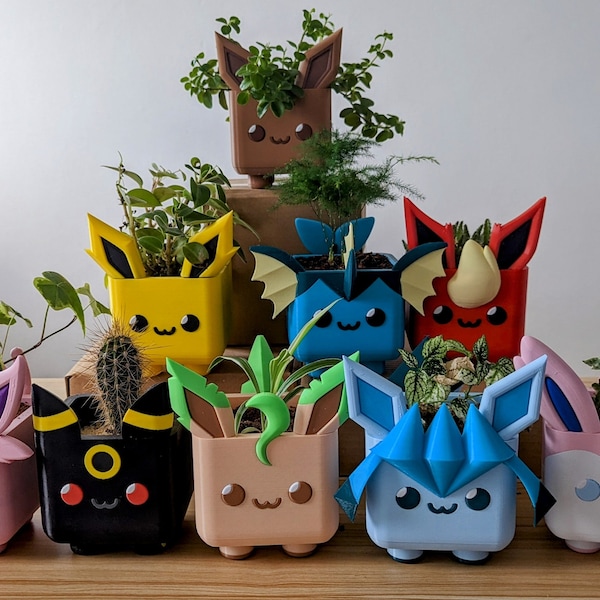 Eeveelution planter - pot succulent houseplant chibi