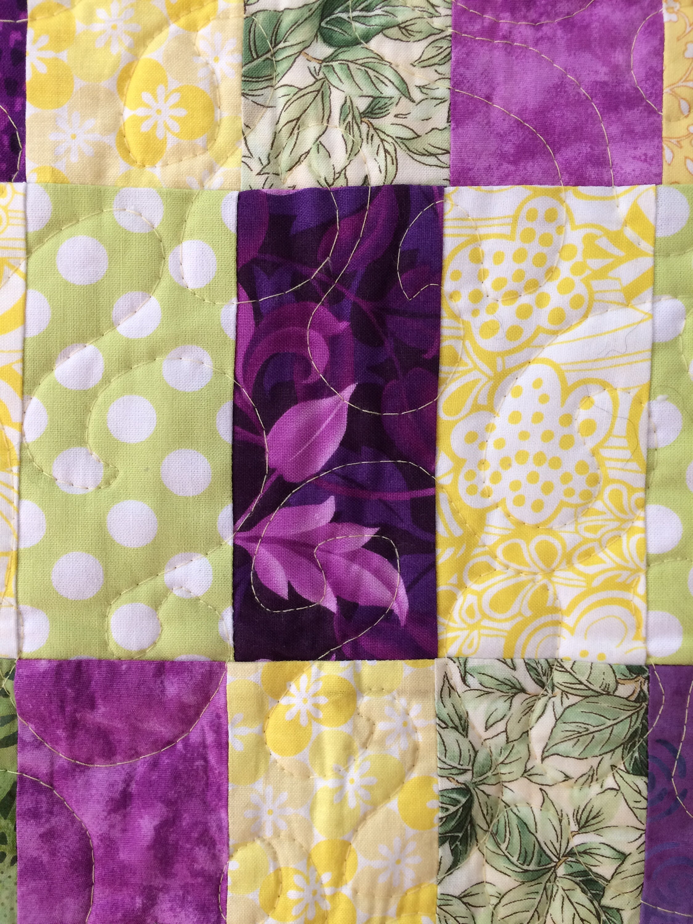 Lovely Baby Quilt Purple yellow green quilt small quilt 2 Etsy