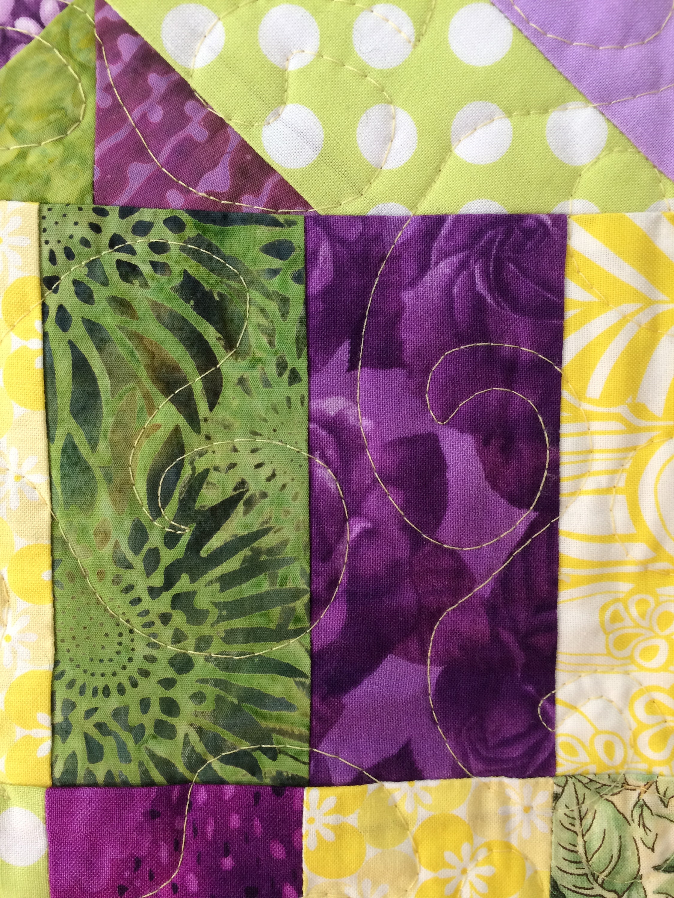Lovely Baby Quilt Purple yellow green quilt small quilt 2 Etsy