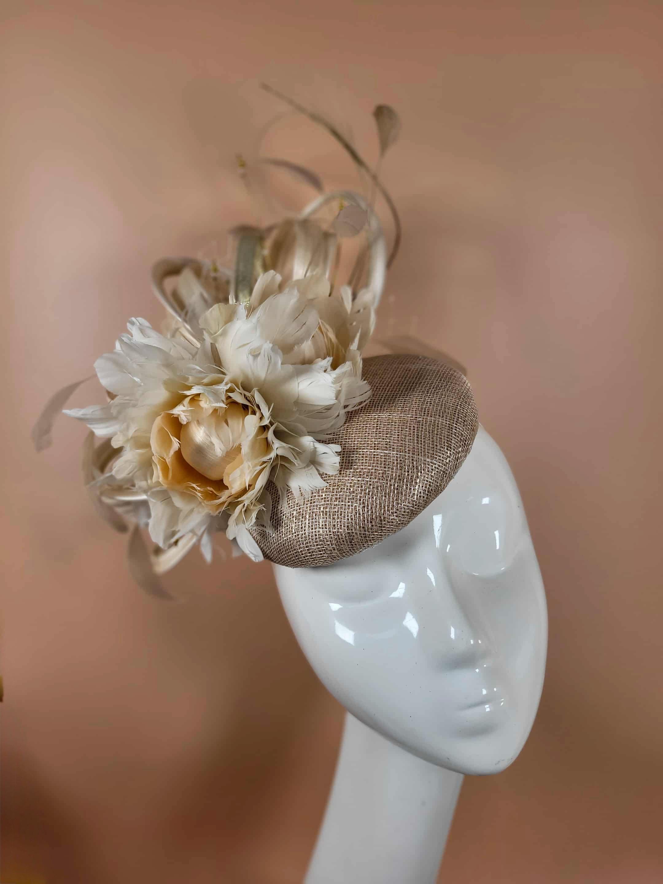Peaches, Cream Pill Box Hat, Fascinator, Headpiece - Etsy
