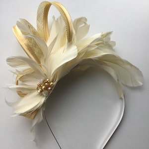 Lemon and Cream Fascinator | Etsy